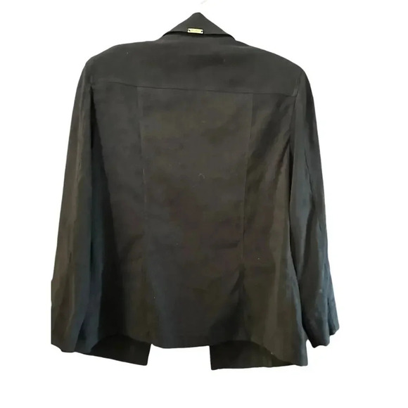 St. John by Marie Gray Button-Down Black Sport shacket sueded Size S - Picture 3 of 10